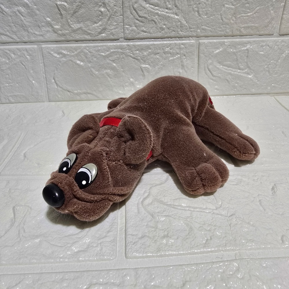 Tonka Pound Puppies Rumple Skins Plush Dog 8" Small Brown Vintage 90s Toy